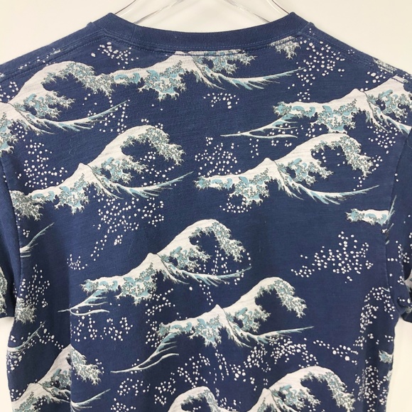 Uniqlo x Hokusai Blue Japanese Giant Waves Graphic - Picture 6 of 8